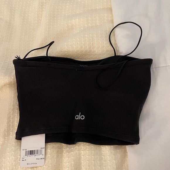 Alo Goddess Ribbed Bandeau Top Sz S - Picture 2 of 3